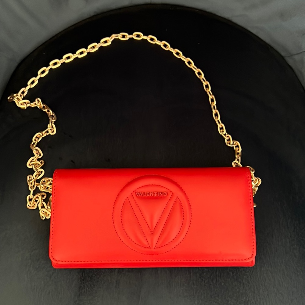 Valentino Red Chain Shoulder Bag